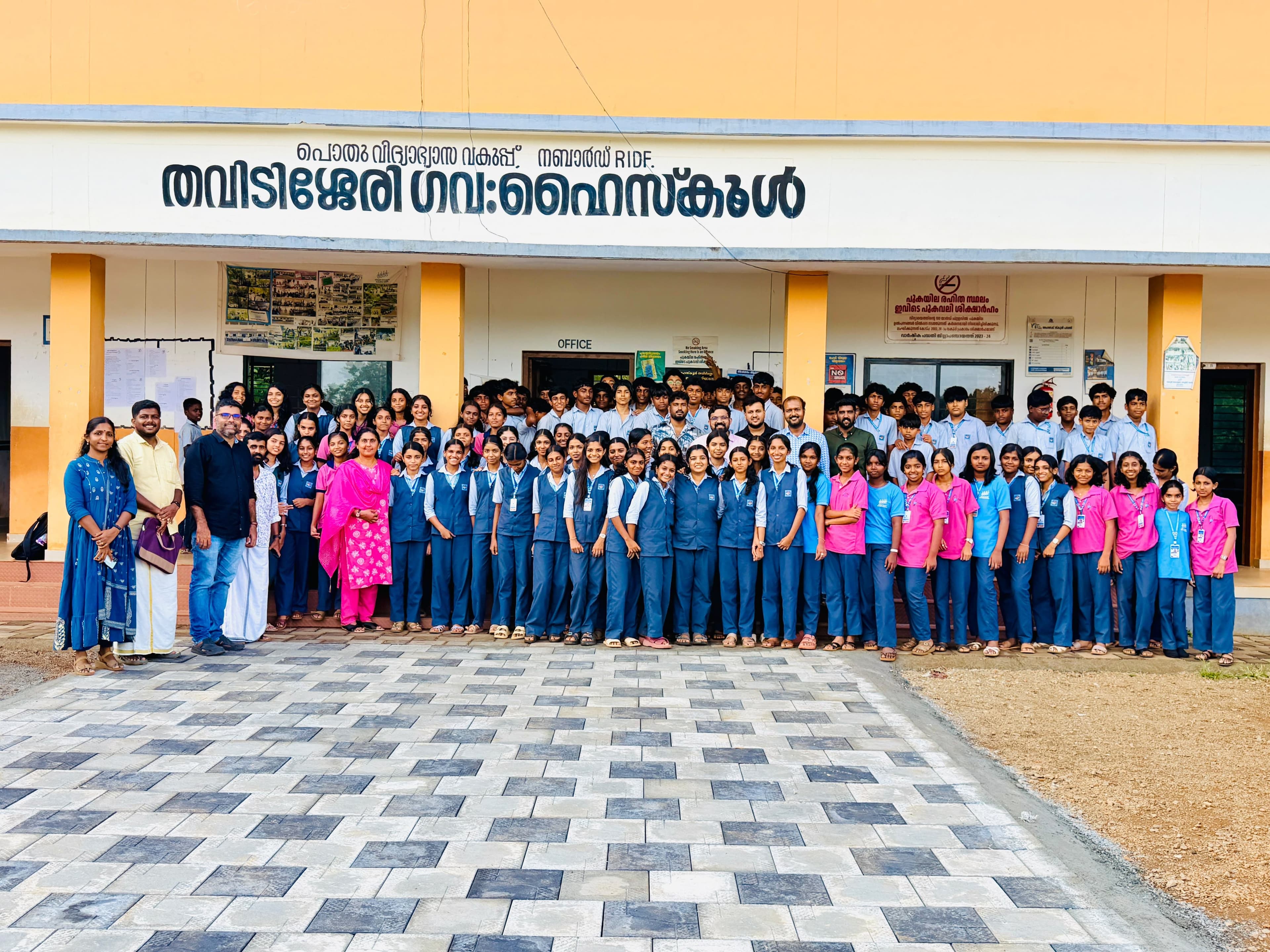 Students and mentors at Thavidissery Government High School, Peringom, Kannur